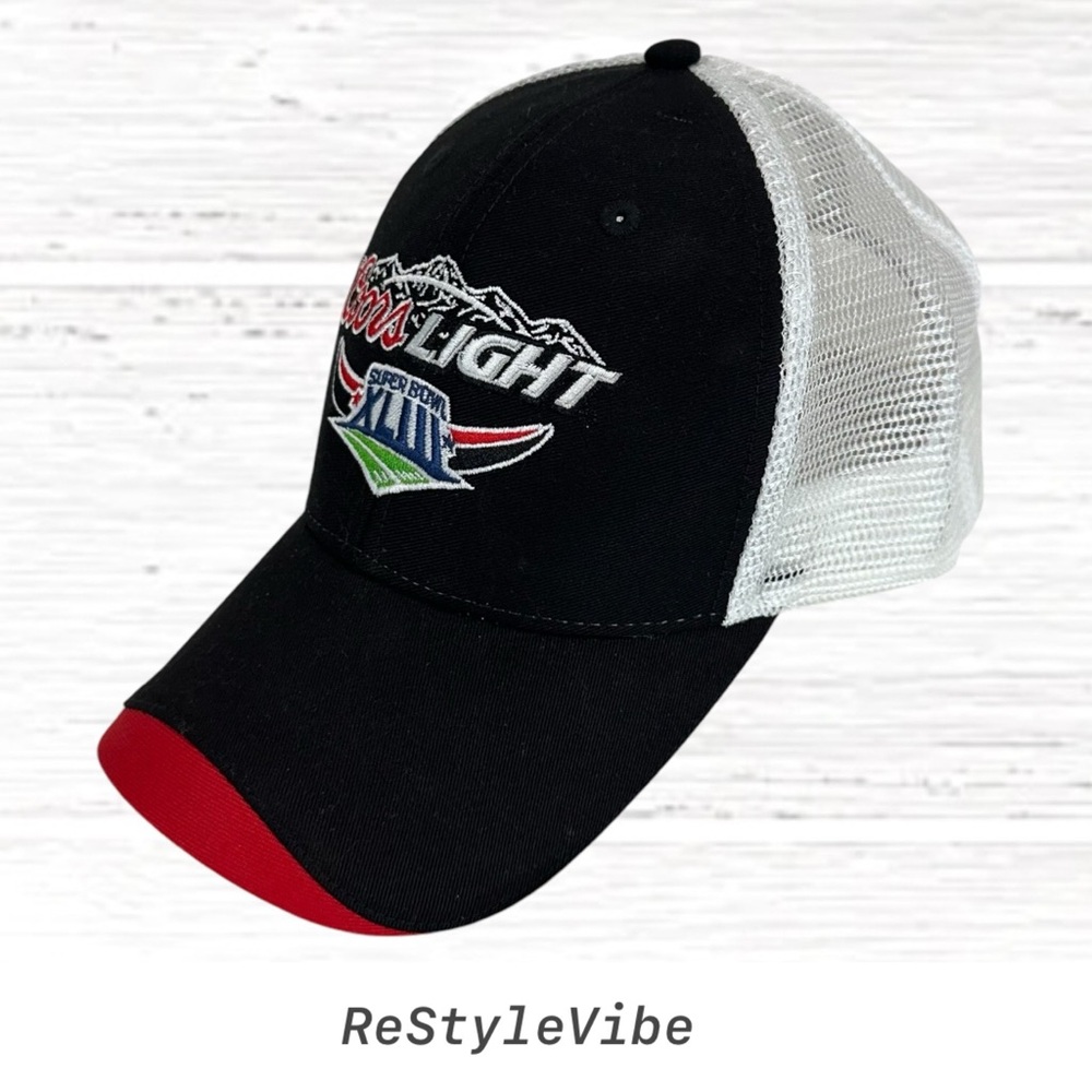 COORS LIGHT x NFL 2009 Super Bowl XLIII Hat Cap Trucker Style Adjustable Fit